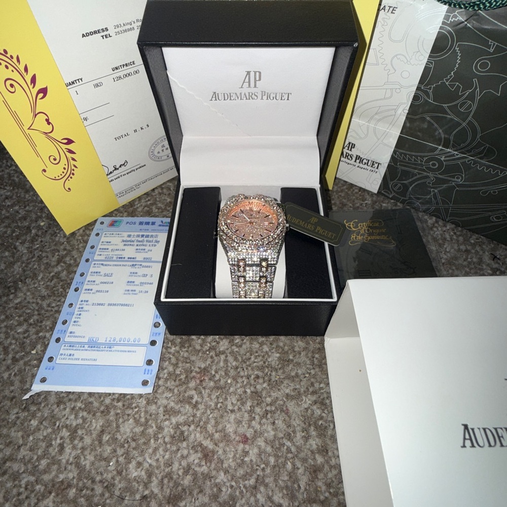 Audemars Piguet Rose Gold and Silver Watch